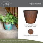 Classic Home and Garden Vogue Planter Pots w/Pottery Quality Finish - Image 2