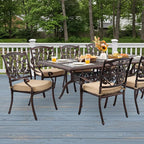 9-Piece Cast Aluminum Patio Furniture, Outdoor Dining Sets - Image 2