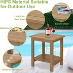 Y&M Outdoor Side Table, HIPS Adirondack Small Double Layer Table, Waterproof - Image 4