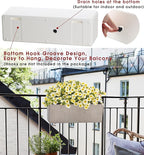 GardenBasix Elongated Self Watering Planter Pots Window Box 5.5 x 16 inch - Image 5