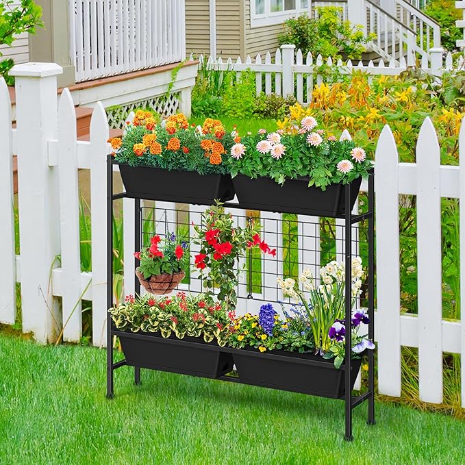 OYEAL Raised Garden Bed 32" Tall Elevated Planter Boxes - Image 5