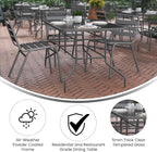 Flash Furniture Tory 31.5" x 55" Rectangular Tempered Glass Metal Table - Image 4