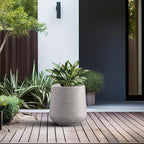 Kante 11.6" Dia Round Concrete Planter, Outdoor Indoor Large Plant Pots - Image 3