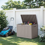 EasyUp 45 Gallon Outdoor Storage Box, Resin Waterproof UV-Resistant Deck Box - Image 7