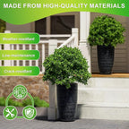 QCQHDU Set of 2 Large Tall Blue Planters - Image 3