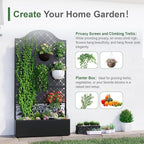 Metal Raised Garden Bed with Trellis & Privacy Screen - Image 4