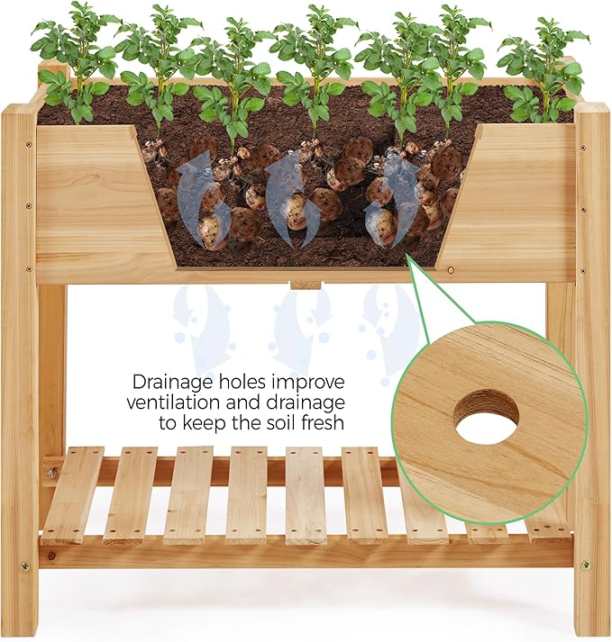 Yaheetech 34x18x30in Horticulture Raised Garden Bed 2pcs Planter Box - Image 5