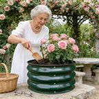 GARDMAX 2x2x1FT Galvanized Round Raised Garden Bed Kit, Metal Planter Boxes - Image 9