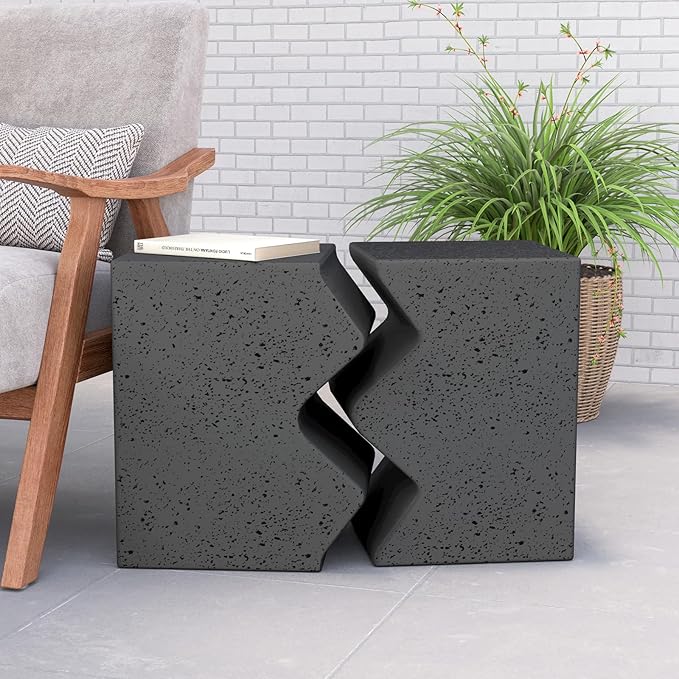 COSIEST Concrete Side Table, Decorative Garden Stools - Image 8