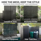 6FT Metal Privacy Screen Outdoor – Decorative Laser Cut Privacy Fence Panel - Image 8