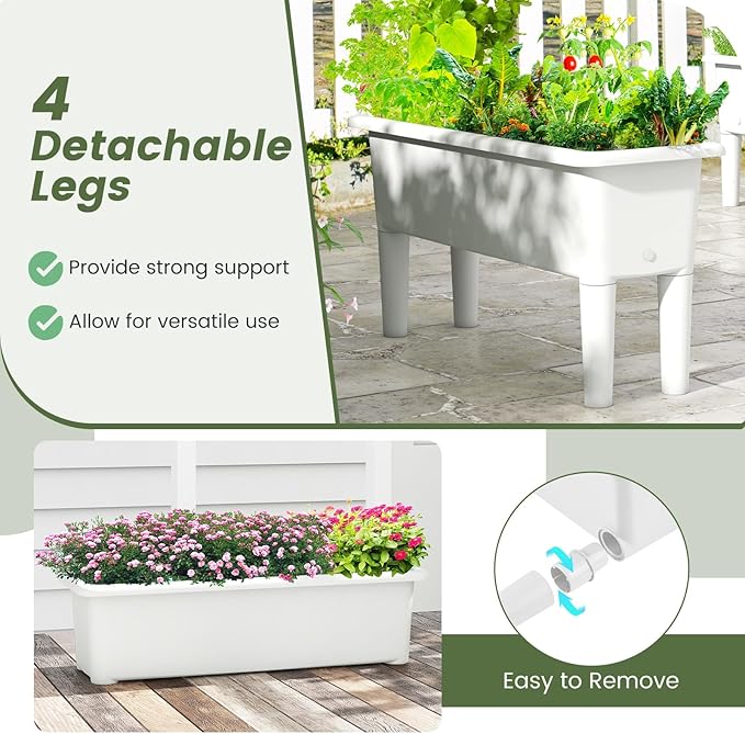 Giantex Raised Garden Beds Outdoor Set of 2, Self-Watering Planter Box - Image 6