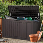 YITAHOME 100 Gallon Resin Deck Box, Weather Resistant Outdoor Storage Box - Image 2