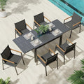 Outdoor Aluminum Patio Dining Table Set by Oasbira