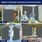 PureFit Outdoor Curtains for Patio Waterproof Weatherproof, UV and Fade - Image 5