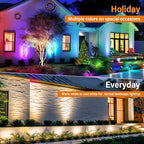 Halloween Christmas RGBW Landscape Light Outdoor, 10W Color Changing Low - Image 6