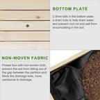 BIRASIL Outdoor Raised Garden Bed, Wood Planter Box - Image 6