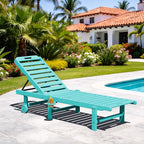 SERWALL Patio Chaise Lounge Chair, HDPE Outdoor Lounge Chair - Image 2