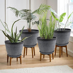 Quarut Large 12 Inch Plant Pot for Plants Outdoor Indoor, 4 Pack Plastic Flower - Image 2
