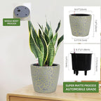 Dexceder 9x8 Inches Self Watering Planter Indoor Outdoor, Inner Pot Design - Image 2