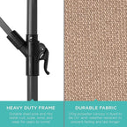 Best Choice Products 10ft Offset Hanging Market Patio Umbrella w/Easy Tilt - Image 6