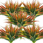 32Pcs Artificial Grass Fake Plants 17.3in Outdoor Plastic Plants UV Resistant by Phliofd