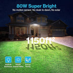 Olafus 80W Flood Lights Outdoor, Switch Controlled 8000LM LED Security Lights - Image 2