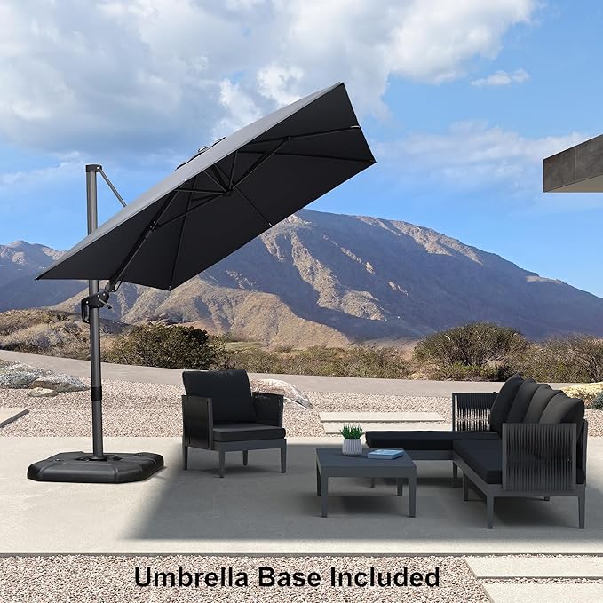 PURPLE LEAF 8.2' X 11.5' Tilting Patio Umbrella - Image 2