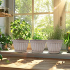 FGstyle 4 Pack Flower Pots, 8 Inch Plants Pot, Planters Pot - Image 6