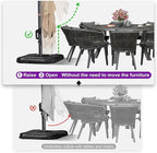 PURPLE LEAF 11.5' X 11.5' Telescopic Patio Umbrella Outdoor Cantilever Umbrella - Image 5