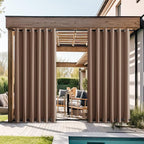 NICETOWN Waterproof Weighted Outdoor Curtains Grommet Top & Bottom 2 Panels - Image 2