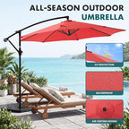 OLIXIS 9.7FT Offset Patio Umbrella - Image 2