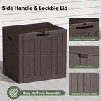 NEWBULIG 31 Gallon Deck Box, Weatherproof Resin Lockable Outdoor Storage - Image 5