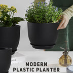 Plant Pots 10/9/8/7.5/7 inch Set of 5, Flower Pots - Image 6