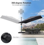 PURPLE LEAF 11.5' X 11.5' Telescopic Patio Umbrella - Image 6