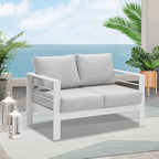 Wisteria Lane Patio Furniture Aluminum Loveseat, All-Weather Outdoor 2 Seats - Image 8