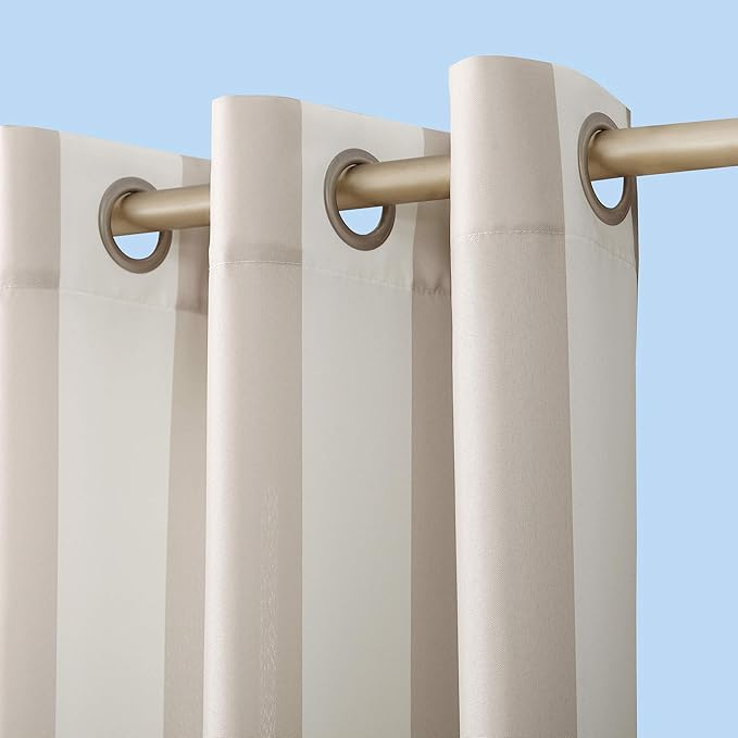 Sun Zero Valencia Cabana Stripe Indoor/Outdoor UV Protectant Energy Efficient - Image 2
