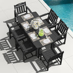 Outdoor Rectangle Dining Table, Heavy-Duty HDPE Table - Image 2