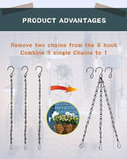 NACETURE Ceiling Hooks for Hanging Plants 3 Pack - Image 3