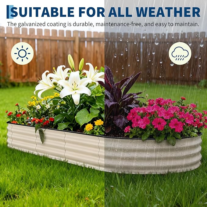 Garvee Galvanized Raised Garden Bed Outdoor, Rust-Resistant Raised Garden Beds - Image 8