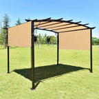Eden's Decor Straight Flat-Edged Sun Shade Sail Rectangular 10' x 11' Beige - Image 5