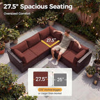 NICESOUL 9 Pcs Large Patio Furniture Set - Image 6