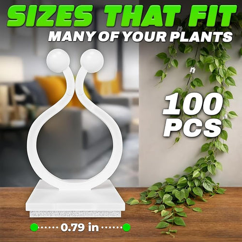 100Pcs Clear Plant Clips for Climbing Plants Indoor - Image 2