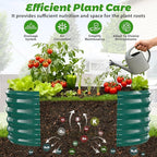17" Tall Outdoor Garden Raised Garden Bed Kits, 4ft X 2ft Oval, 0.8MM Thick - Image 2