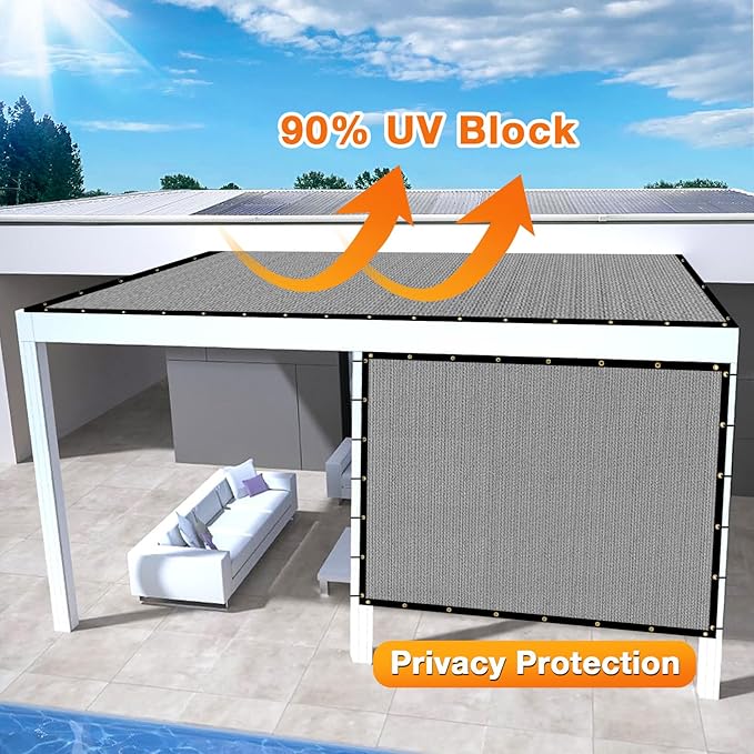 Artpuch Outdoor Pergola Shade Cover 6x8 FT Sun Shade Cloth - Image 3