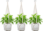 Macrame Plant Hanger, Fits 4-13 Inch Pots, Boho Hanging Plant Holder by IDEEEPAN