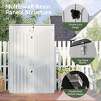 Aoxun Outdoor Storage Shed, 64 Cu.Ft Vertical Storage Sheds Outdoor - Image 2
