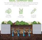 Best Choice Products 8x4x2ft Outdoor Metal Raised Garden Bed, Deep Root Planter - Image 5