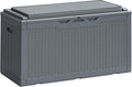 Greesum 100 Gallon Resin Deck Box Large Outdoor Storage Boxes by BuynowfromGreesum