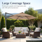 Best Choice Products 10ft Offset Cantilever Hanging Market Patio Umbrella - Image 4