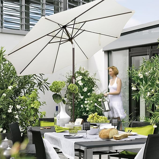 Blissun 9' Outdoor Patio Umbrella, Outdoor Table Umbrella, Yard Umbrella - Image 4